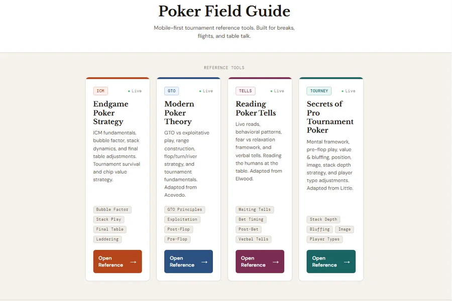 Poker Field Guide